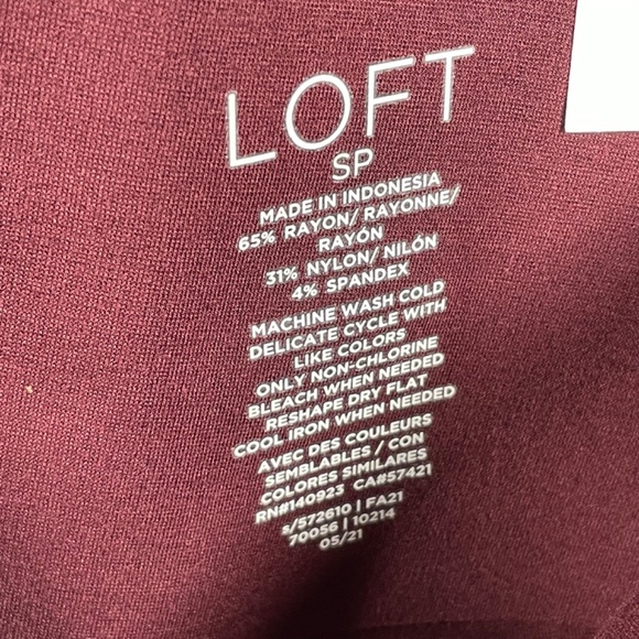 NEW Loft Pants Womens Small petite red skinny leggings preppy casual classic - Picture 4 of 9